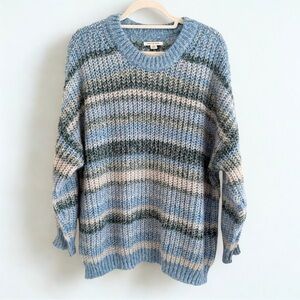 American Eagle Oversized Striped Knit Sweater Large